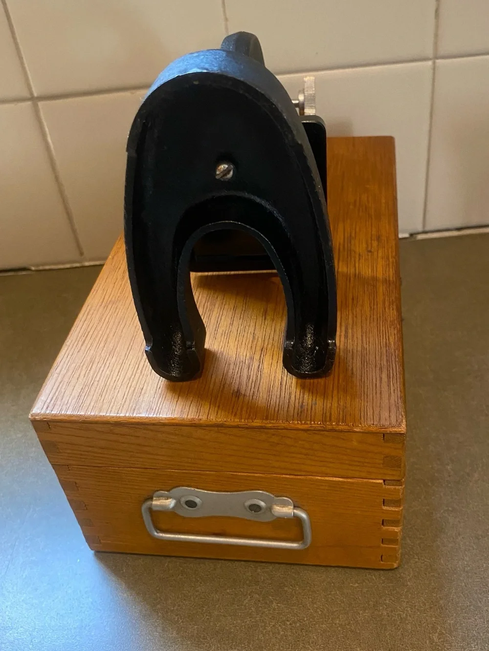 Vintage LEFCO Student Microscope with Original Wooden Case